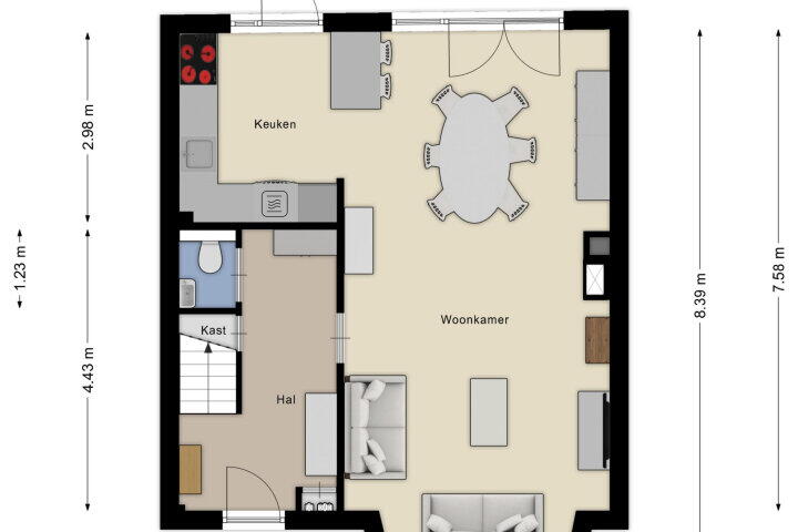 Plattegrond – Laan van België 35, Roosendaal