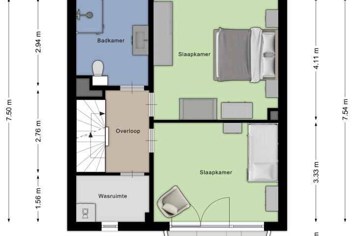 Plattegrond – Laan van België 35, Roosendaal