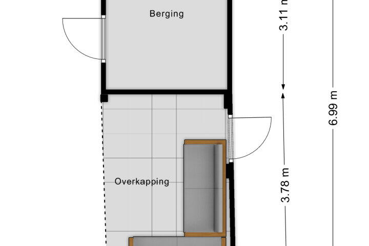 Plattegrond – Laan van België 35, Roosendaal