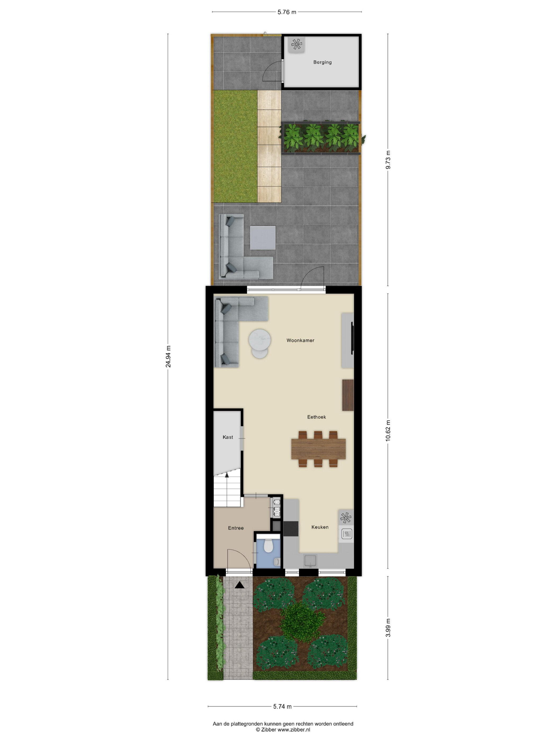 Plattegrond 1 - Laan van België 98, Roosendaal