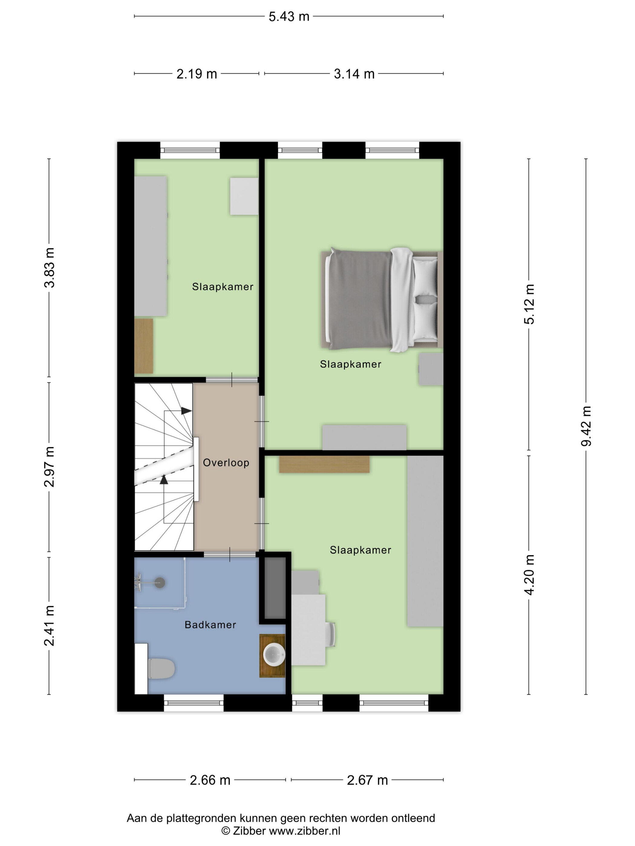 Plattegrond 3 - Laan van België 98, Roosendaal