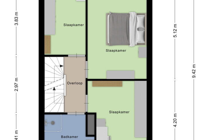 Plattegrond – Laan van België 98, Roosendaal