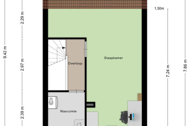 Plattegrond – Laan van België 98, Roosendaal