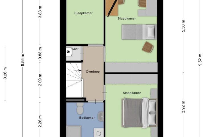 Plattegrond – Laan van Europa 11, Roosendaal