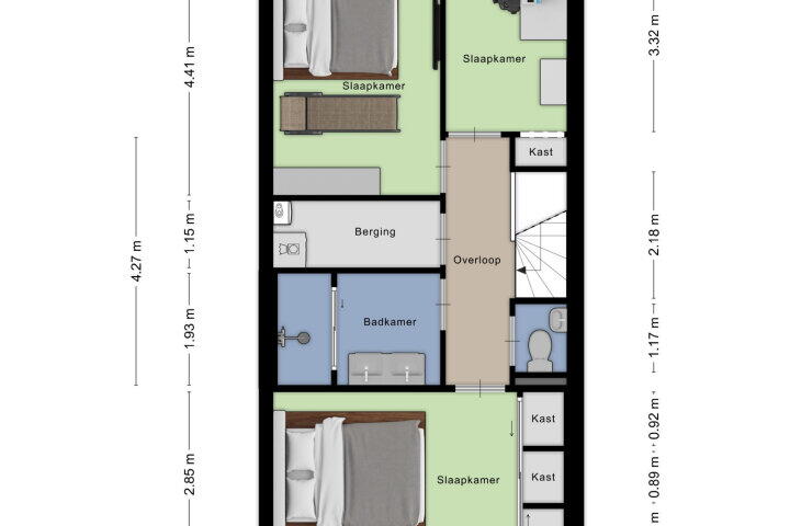 Plattegrond – Laan van Europa 283, Roosendaal
