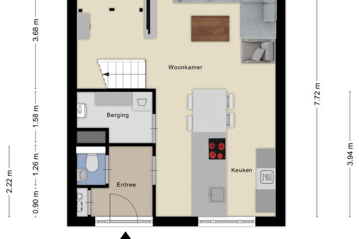 Plattegrond – Laan van Henegouwen 50, Roosendaal