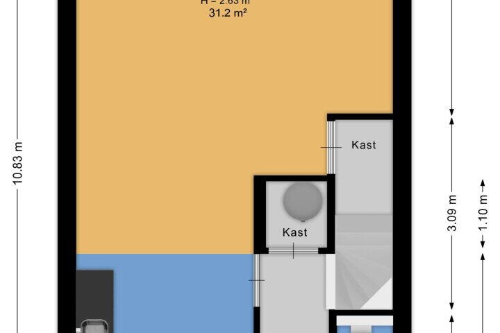 Plattegrond – Laan van Hout 27, Waddinxveen