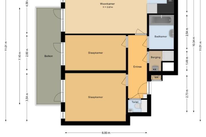 Plattegrond – Laan van Leidschenveen 273, Den Haag