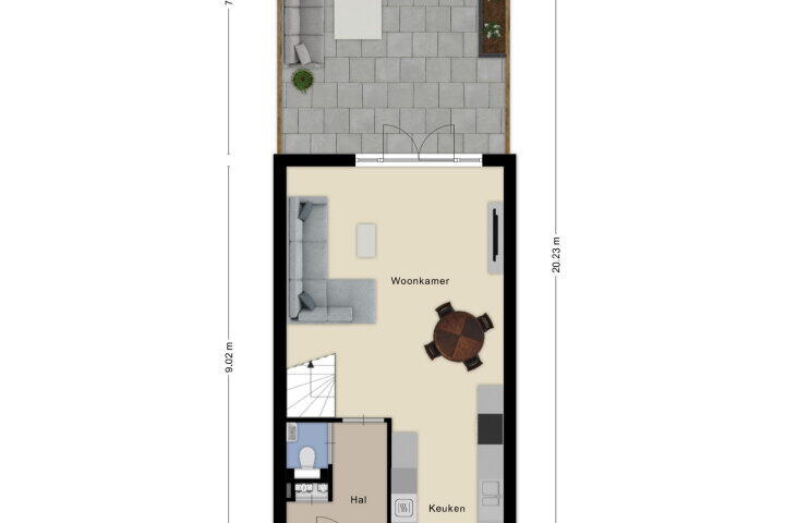 Plattegrond – Laan van Luxemburg 2 A, Roosendaal