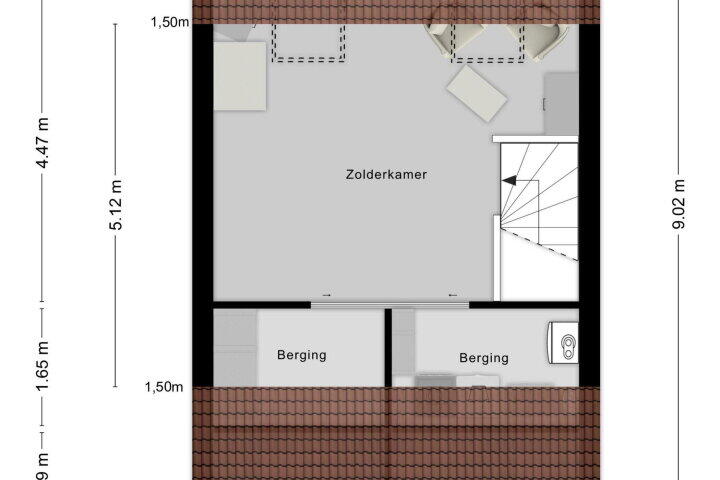 Plattegrond – Laan van Luxemburg 6 B, Roosendaal
