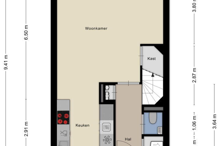 Plattegrond – Laan van Tudor 279, Hoofddorp