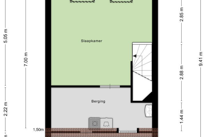 Plattegrond – Laan van Tudor 279, Hoofddorp