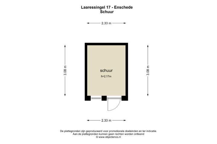 Plattegrond – Laaressingel 17, Enschede