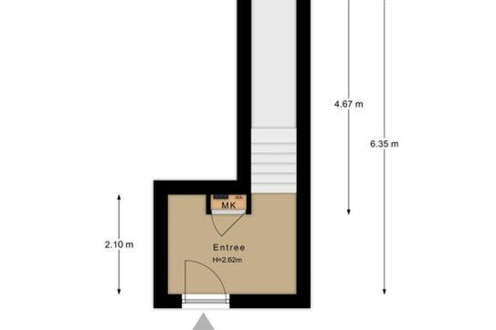 Plattegrond – Lage Bothofstraat 227 A, Enschede