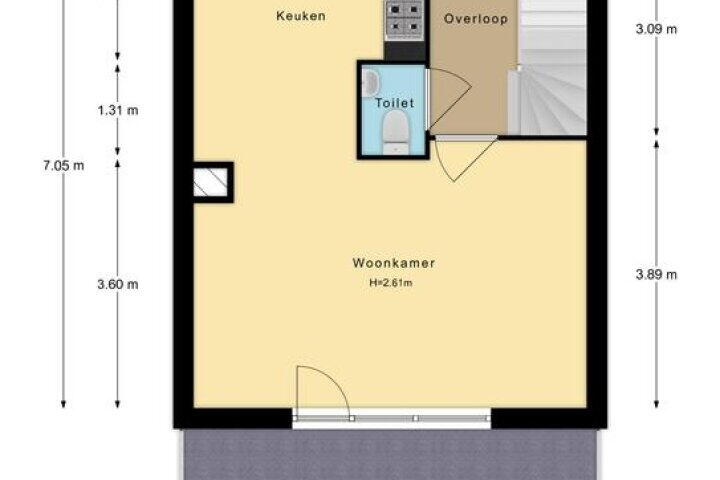 Plattegrond – Lage Bothofstraat 227 A, Enschede