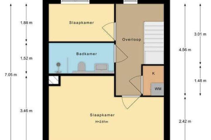 Plattegrond – Lage Bothofstraat 227 A, Enschede
