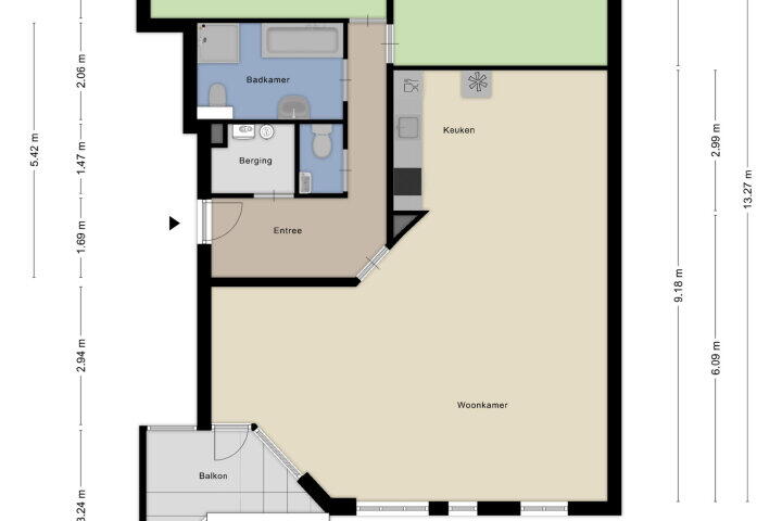 Plattegrond – Lage Kanaaldijk 16 C, Maastricht