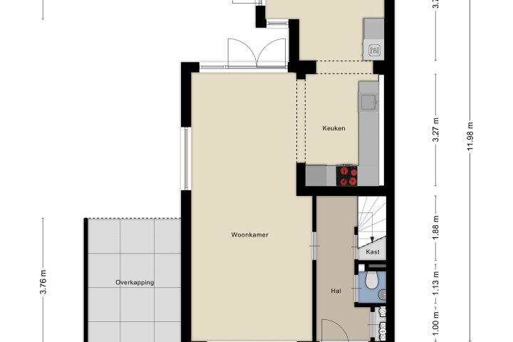 Plattegrond – Landbouwstraat 105, Nijmegen