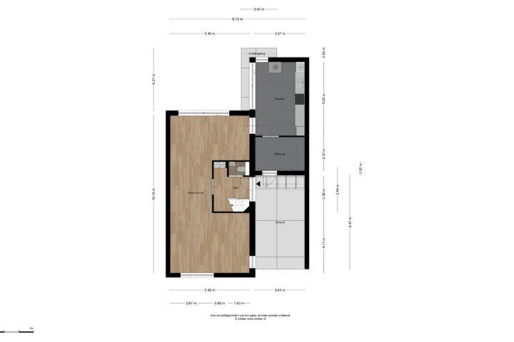 Plattegrond – Lange Akker 41, Teteringen