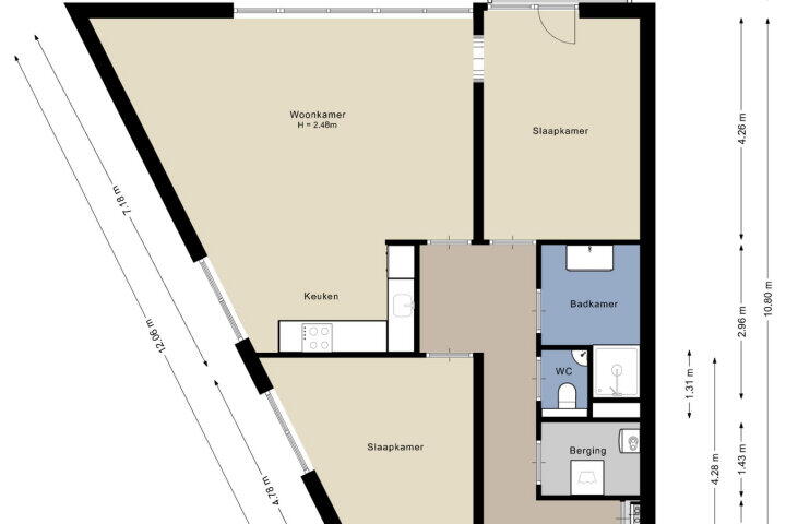 Plattegrond – Lange Beekstraat 30, Amersfoort