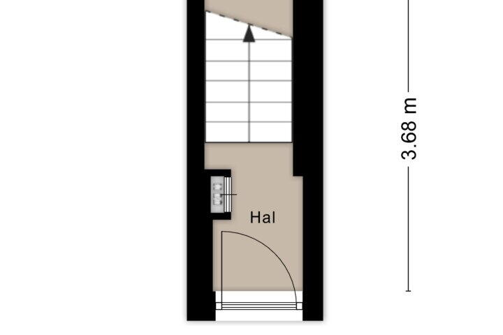 Plattegrond – Lange Bogaardstraat 12 A, Haarlem