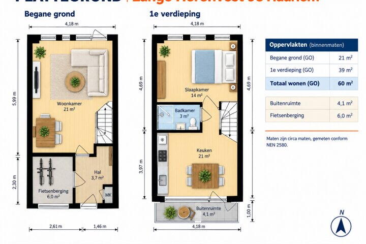 Plan – Lange herenvest 98, Haarlem