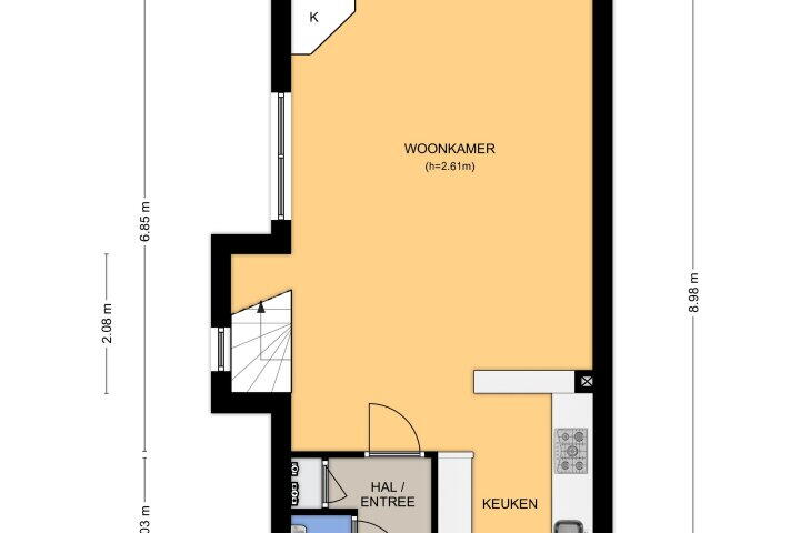 Plattegrond – Langs de Wal 13, Wijk bij Duurstede