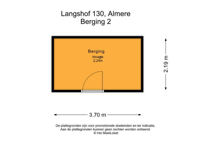 Plattegrond – Langshof 130, Almere