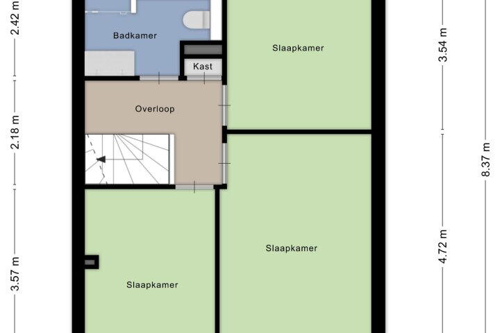Plattegrond – Langstraat 60, Dronten