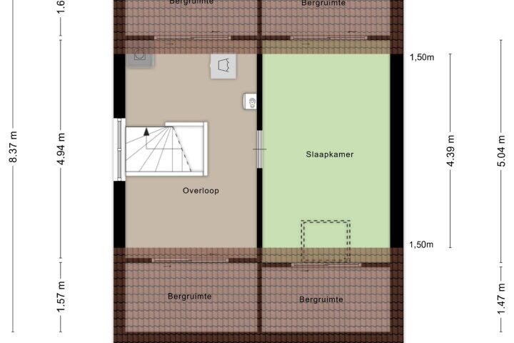 Plattegrond – Langstraat 60, Dronten