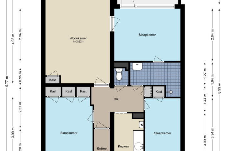 Plattegrond – Langswater 586, Amsterdam