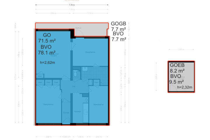Plattegrond – Langswater 586, Amsterdam