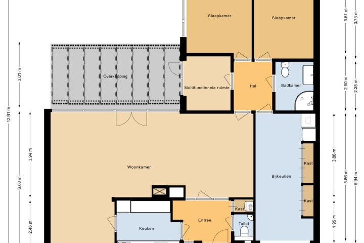 Plattegrond – Larixplantsoen 76, Heerhugowaard