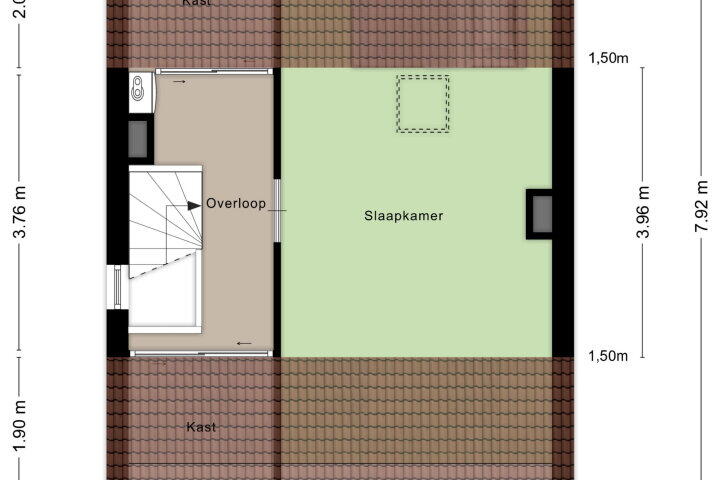 Plattegrond – Lavadijk 153, Roosendaal