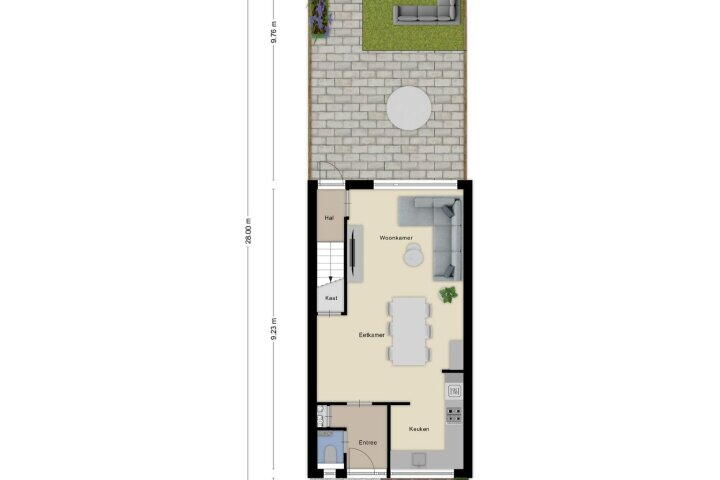 Plattegrond – Lavadijk 303, Roosendaal