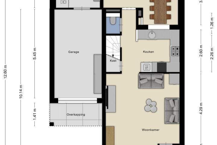 Plattegrond – Lavadijk 53, Roosendaal