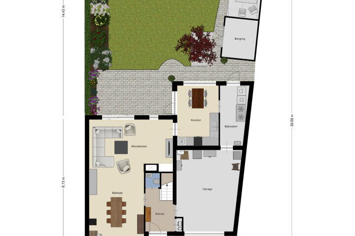 Plattegrond – Lavendelberg 22, Roosendaal
