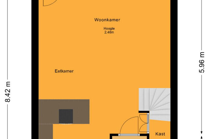 Plattegrond – L.C. van der Vlugtstraat 116, Almere