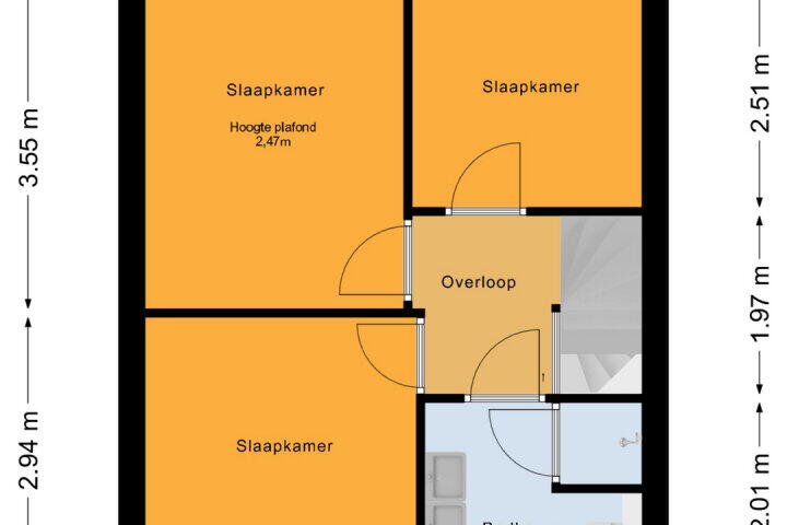 Plattegrond – L.C. van der Vlugtstraat 116, Almere