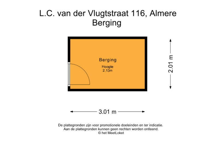 Plattegrond – L.C. van der Vlugtstraat 116, Almere