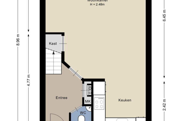 Plattegrond – Le Corbusierstraat 9, Amersfoort