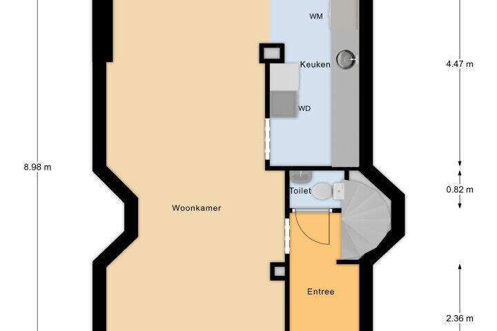 Plattegrond – Leeghwaterstraat 111, Vlissingen