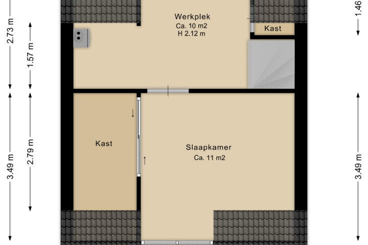 Plattegrond – Leemdijk 8, Smilde