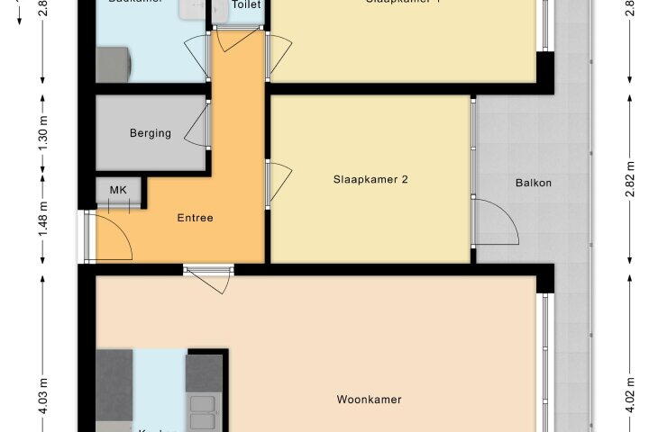 Plattegrond – Leerdamhof 168, Amsterdam