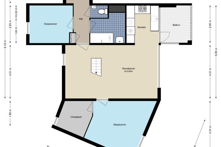 Plattegrond – Leerdamhof 91, Amsterdam
