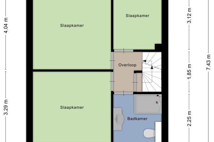 Plattegrond – Leerdamstraat 23, Arnhem