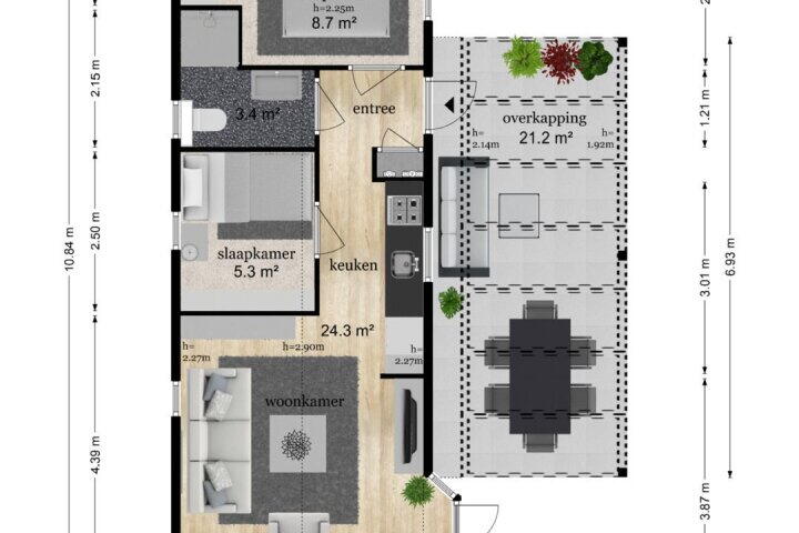 Plattegrond – Leersumsestraatweg 23 R107, Doorn