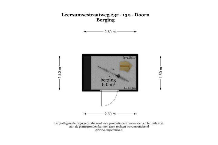 Plattegrond – Leersumsestraatweg 23 r 130, Doorn
