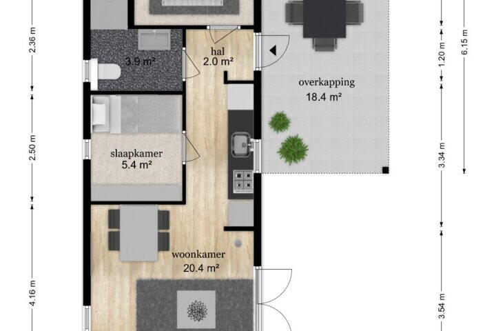 Plattegrond – Leersumsestraatweg 23 R130, Doorn