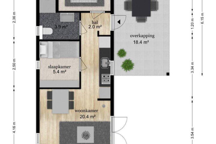 Plattegrond – Leersumsestraatweg 23 R130, Doorn